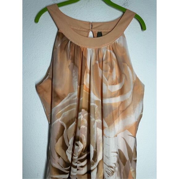 JOY IS CONTAGIOUS BOHEMIAN SLEEVELESS TOP SIZE 1X Floral Print Lined - Picture 2 of 13